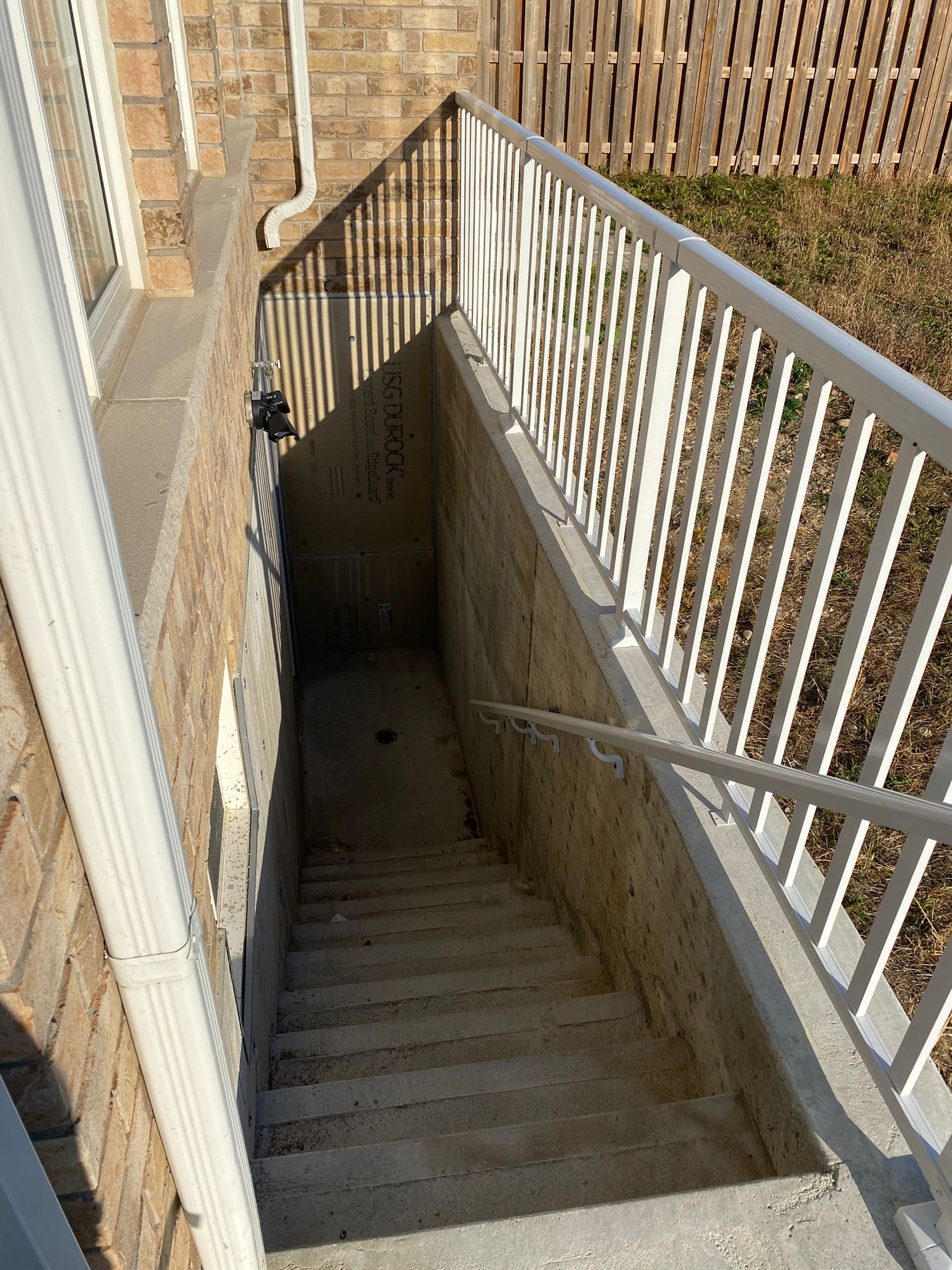 Concrete walk out stairs Concrete walk out stairs